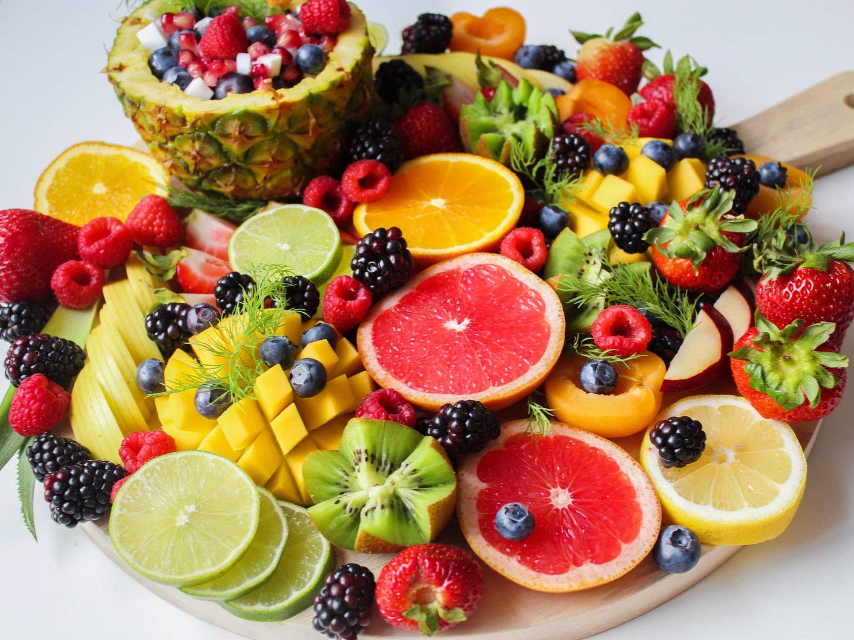 fruits on tray
